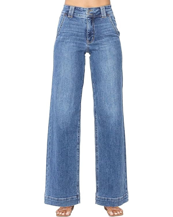 Astylish Women's High Waisted Wide Leg Straight Jeans | Amazon (US)