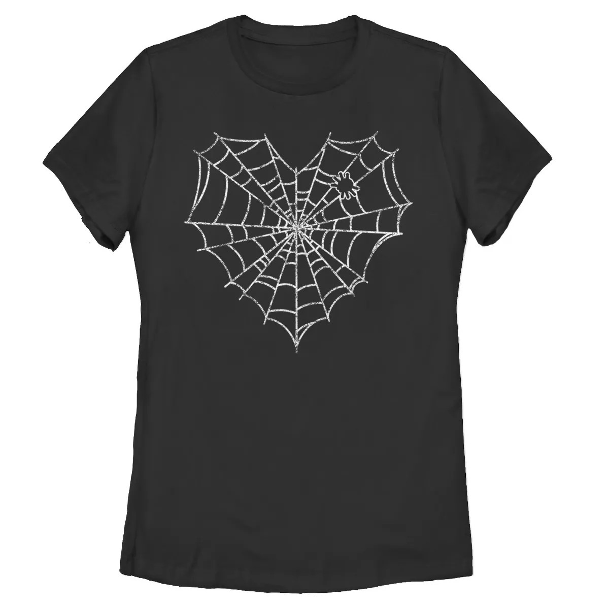 Women's Lost Gods Halloween Heart Spider Web T-Shirt | Target