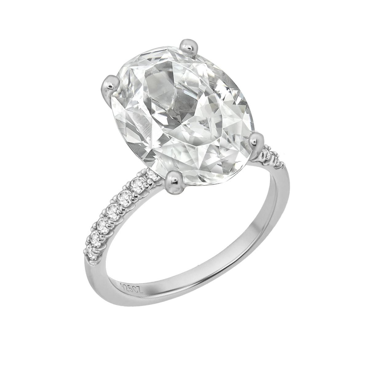 Radiance by Absolute™ 19.29ctw Oval Solitaire Engagement Ring - 23032168 | HSN | HSN