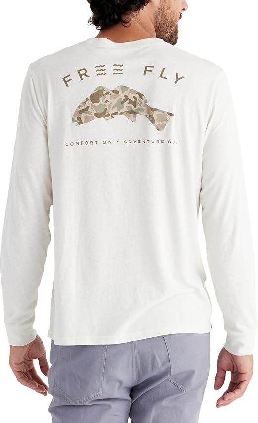 Free Fly Redfish Camo Long Sleeve Fishing Shirt for Men - Soft Comfortable Fishing Tees - Boating... | Amazon (US)