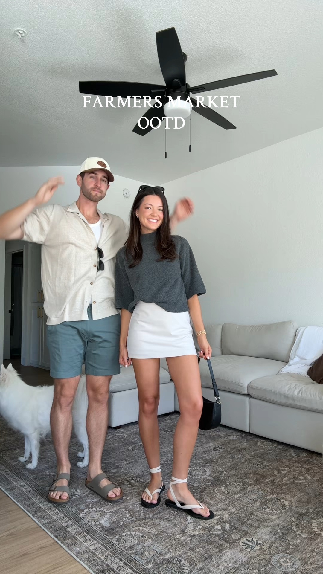 Farmers market outfit of the day! I’m 5’7” wearing a size small/2 in the skirt, XS in the sweater, and true size 8 in the sandals! 

#LTKFindsUnder100 #LTKSeasonal #LTKStyleTip