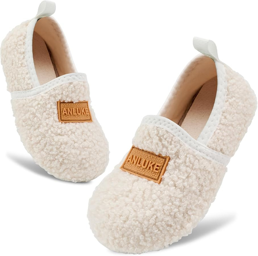 ANLUKE Kids Toddler Slippers Boys Girls Indoor House Shoes Non-Slip Slippers Socks Outdoor Warm W... | Amazon (US)