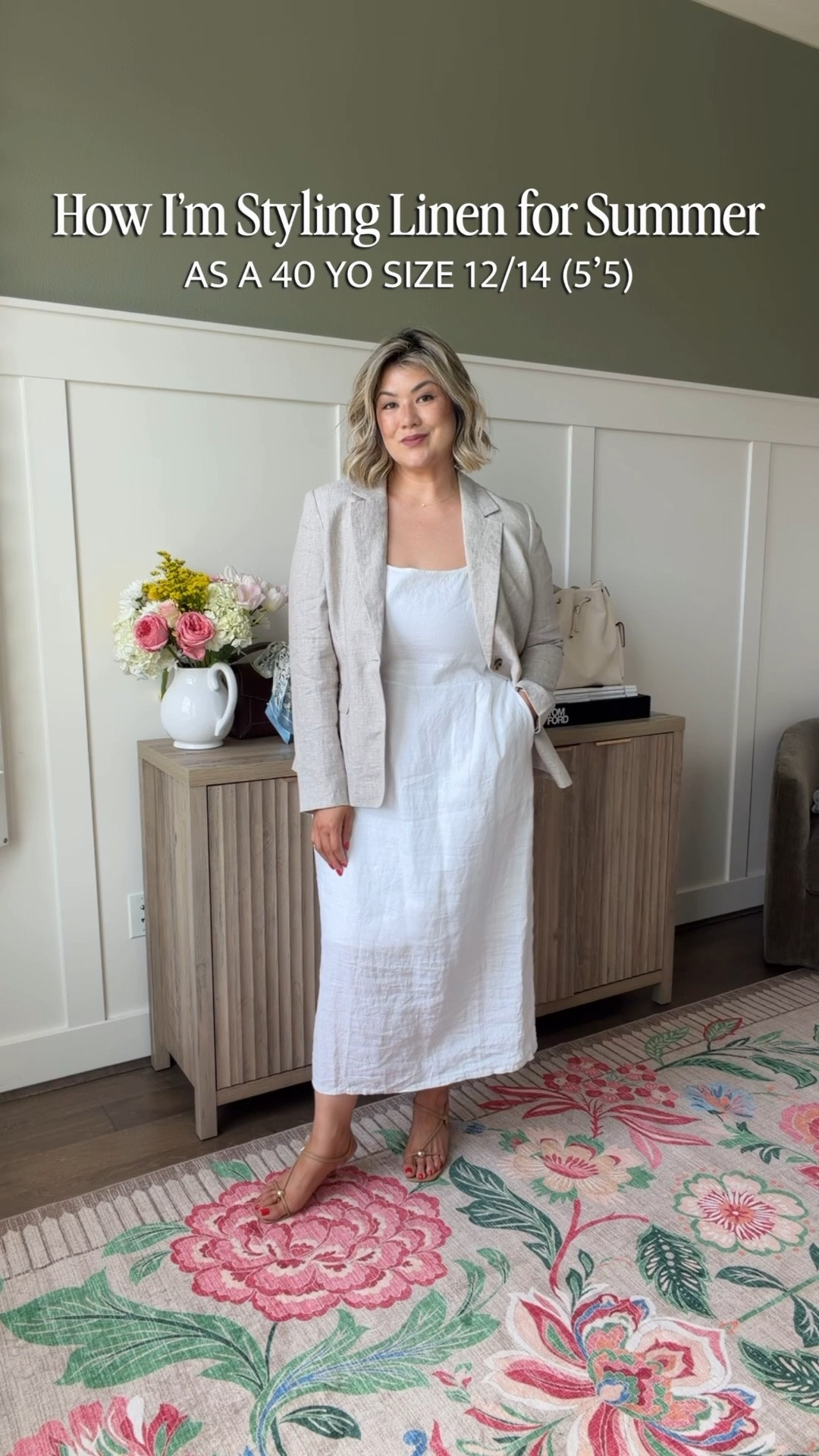 Easily one of my favorite linen dresses I worn for the last two years. This year, I’ve styled it with old and new @Quince pieces. 

I love how easy and comfortable that stress is. With adjustable strap, smocking in the bust, lining throughout the skirt and pocket, I have no notes.

Here are the details of what I’m wearing:

100% European Linen Scoop Neck Midi Dress
Size x-large, I recommend staying TTS or size up to have more room in the lower tummy.

100% Organic Cropped Cotton Polo Sweater
Size large, I recommend staying TTS since it’s cropped.

100% European Linen Structured Blazer
Size x-large, I recommend staying TTS or sizing up for larger busts.

100% European Linen Long Sleeve Shirt
Size x-large, I recommend staying TTS or sizing up for a looser fit.since

100% Organic Cotton Oversized Cable Cardigan
Size medium, I recommend sizing down. I could have worn a small.

100% European Linen Camp Shirt
Size large, I recommend sizing down.

100% Organic Cotton Fisherman Collared Cardigan
Size large, I recommend TTS or size down.

#quincepartner

#LTKOver40 #LTKMidsize #LTKgrwm