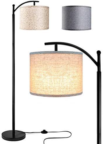 Rottogoon Floor Lamp for Living Room, LED Standing Lamp with 2 Lamp Shades for Bedroom, 9W LED Bu... | Amazon (US)