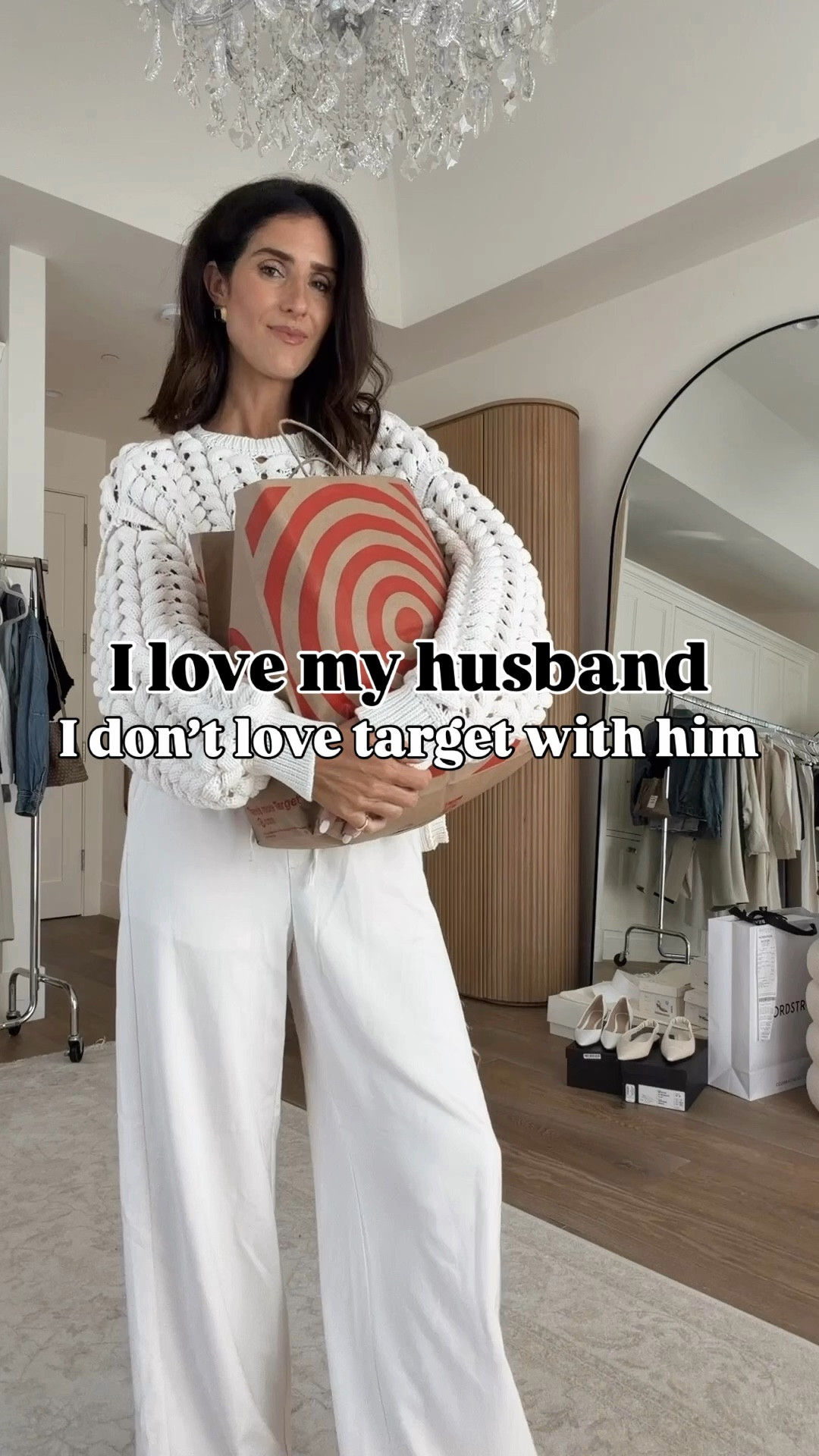 I love my husband… I don’t love target with him 😅🙈 I have minimal items to share but they’re sooo good! Unfortunately my jacket is not available but linking similar options ❤️

I’m just shy of 5-7” for reference. 
White sweater: Small
Linen pants: XS
Jeans: 24
Black tank: Small

#LTKOver40 #LTKSeasonal #stylinfinds