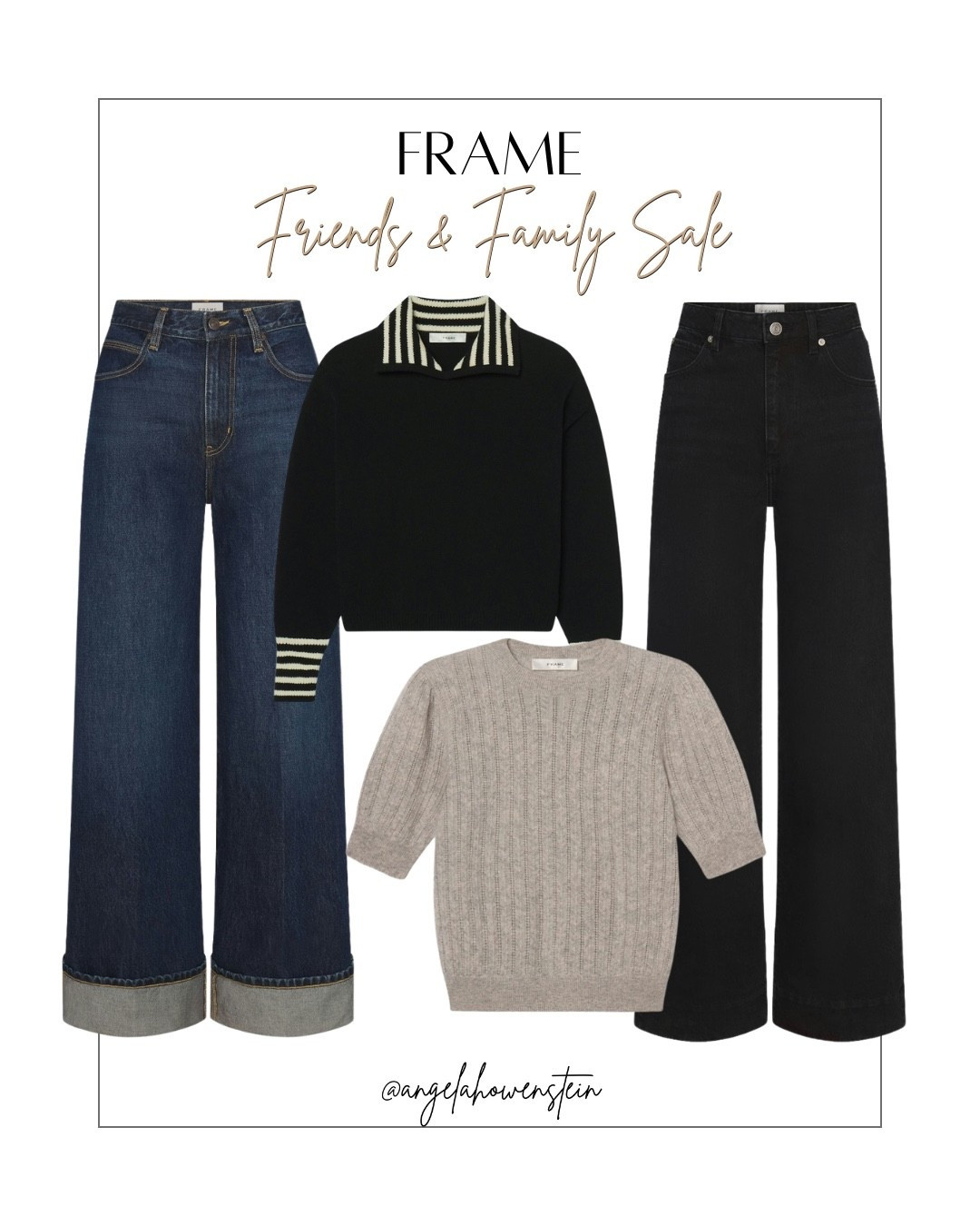 Denim & sweaters you’ll wear on repeat. 🖤 FRAME’s Friends & Family Sale is here—take 25% OFF sitewide (Sept 18–28). Perfect time to stock up on luxe knits + wide-leg jeans.

#LTKfallstyle #LTKdenim #LTKknits #LTKfinds #LTKfallfashion #framesale #LTKclassic #LTKchic #LTKwomen #falloutfit #sweater



#LTKOver40 #LTKSeasonal #LTKSaleAlert