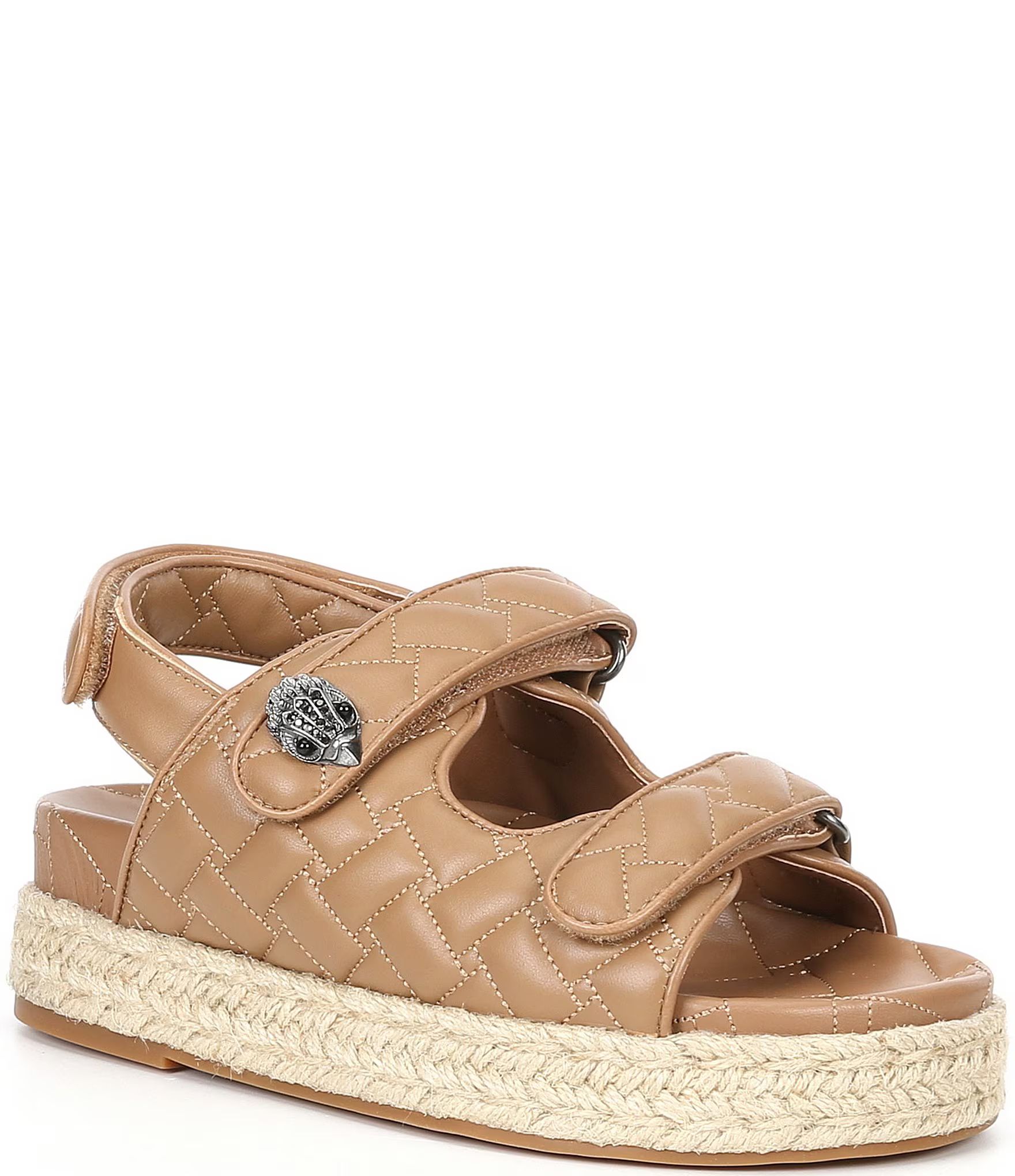 Orson Espadrille Quilted Leather Eagle Head Detail Sandals | Dillard's