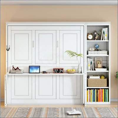 Murphy Bed with Desk and Bookshelf | Wayfair North America
