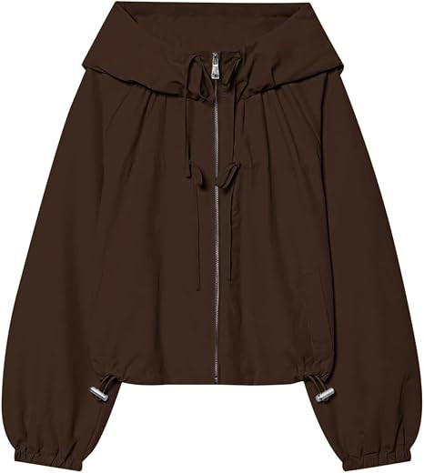 Women's Windbreaker Jacket Zip Up Hoodie Lightweight | Amazon (US)