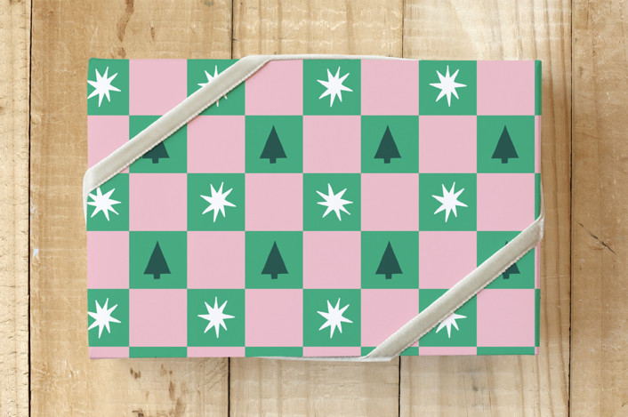 Festive Check 2 Wrapping Paper | Minted