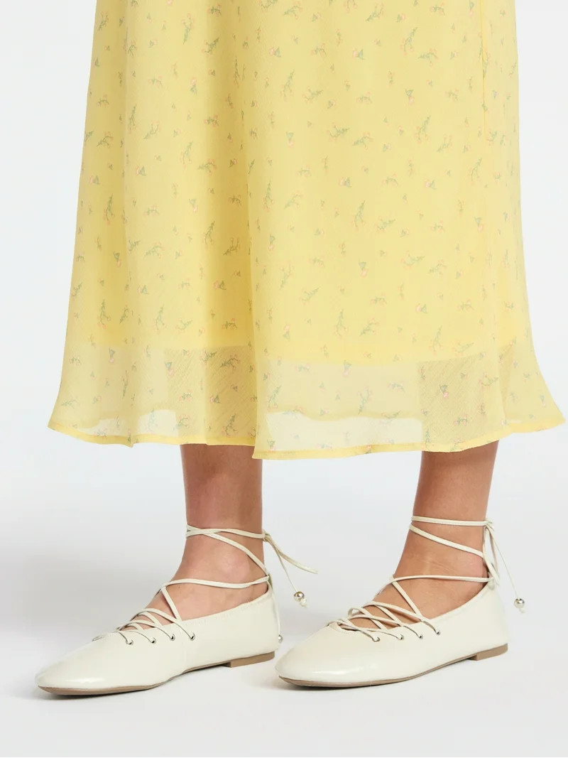 No Boundaries Corset Ballet Flats, Women's | Walmart (US)