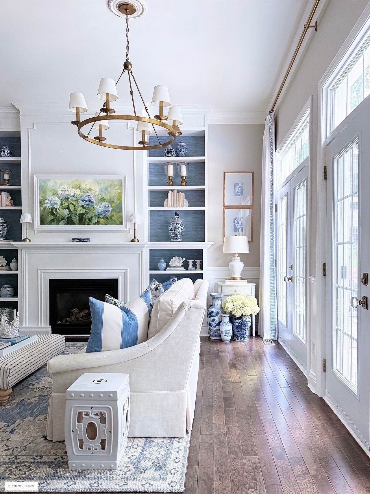 Summer living room in gorgeous blue and green! Just a few simple touches are all you need to transform your space!

#LTKSeasonal #LTKHome