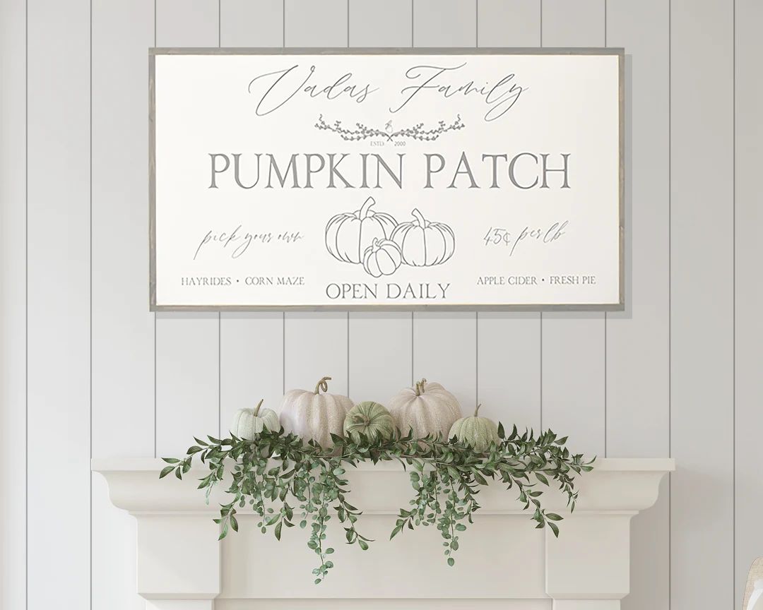Personalized Pumpkin Patch Signfarmhouse Fall Signcustom - Etsy | Etsy (US)