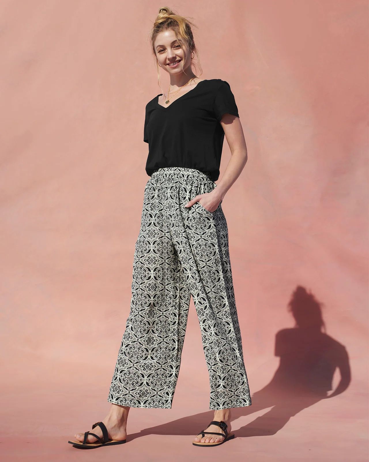 Alessandra Duomo Print Silk Wide Leg Pant | Splendid