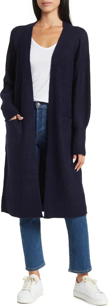 Long Sleeve Ribbed Duster Cardigan | Nordstrom Rack