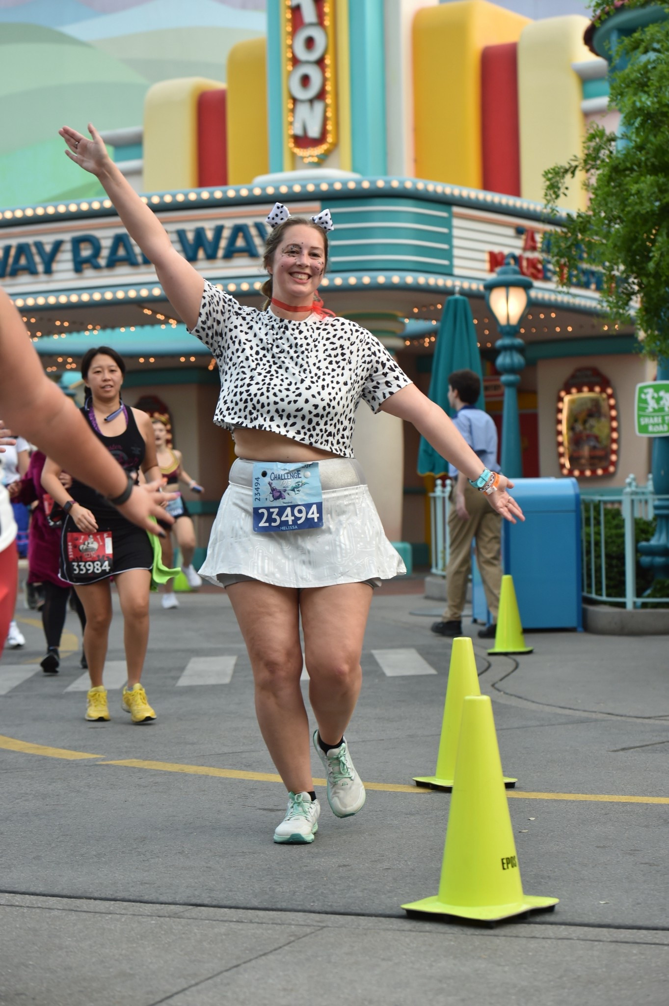 101 Dalmatian patch 10k outfit from Halloween half marathon weekend RunDisney race - crop top from amazon (sized up to an XL), clip in ears from Etsy, skirt from crowned athletics (Melissa10 for discount, wearing size medium), and altra trail shoes (size 9 1/2), face glitter from Amazon

Midsize, midsize outfit, size 10, ootd, Outfit inspo, running finds, Disney parks Outfit, Disney bound,  under $50 outfit, affordable outfit, casual outfit, Disney classic character , Etsy finds, Disney outfit, Mickey ears, minimal Disney style, #ltkdisney, Disney ears, Disney aesthetic, theme park outfit, Disney parks outfit ideas, comfy Disney outfit, small business finds,

#LTKMidsize #LTKTravel #LTKActive