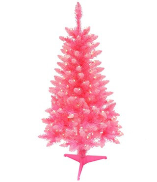 4-ft. Pre-Lit Pink Pine Christmas Tree | Dillard's