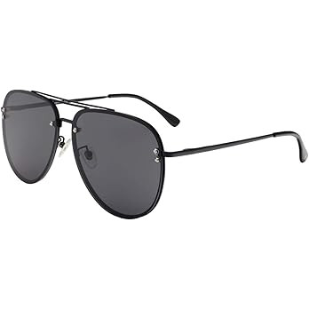 VIVIENFANG Premium Rimless Oversized Aviator Sunglasses for Women, Polarized PC Lens UV Protectio... | Amazon (US)
