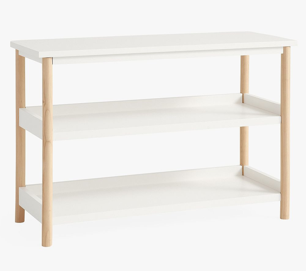 Avery Low 2 Shelf Simply, Rubberwood Natural, Standard UPS Delivery | Pottery Barn Kids