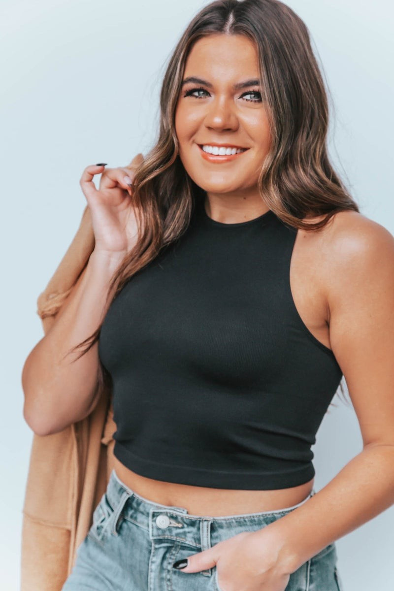 Genuine Confidence Rib RacerBack Crop Top- 3 colors | Apricot Lane Boutique