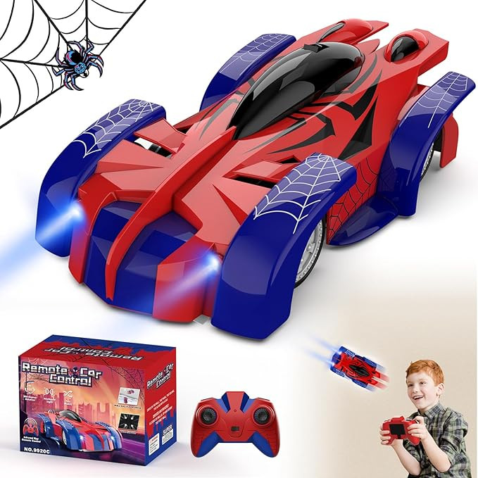 Wall Climbing Remote Control Car, 360° Rotating RC Stunt Car with Headlight, Rechargeable RC Car... | Amazon (US)