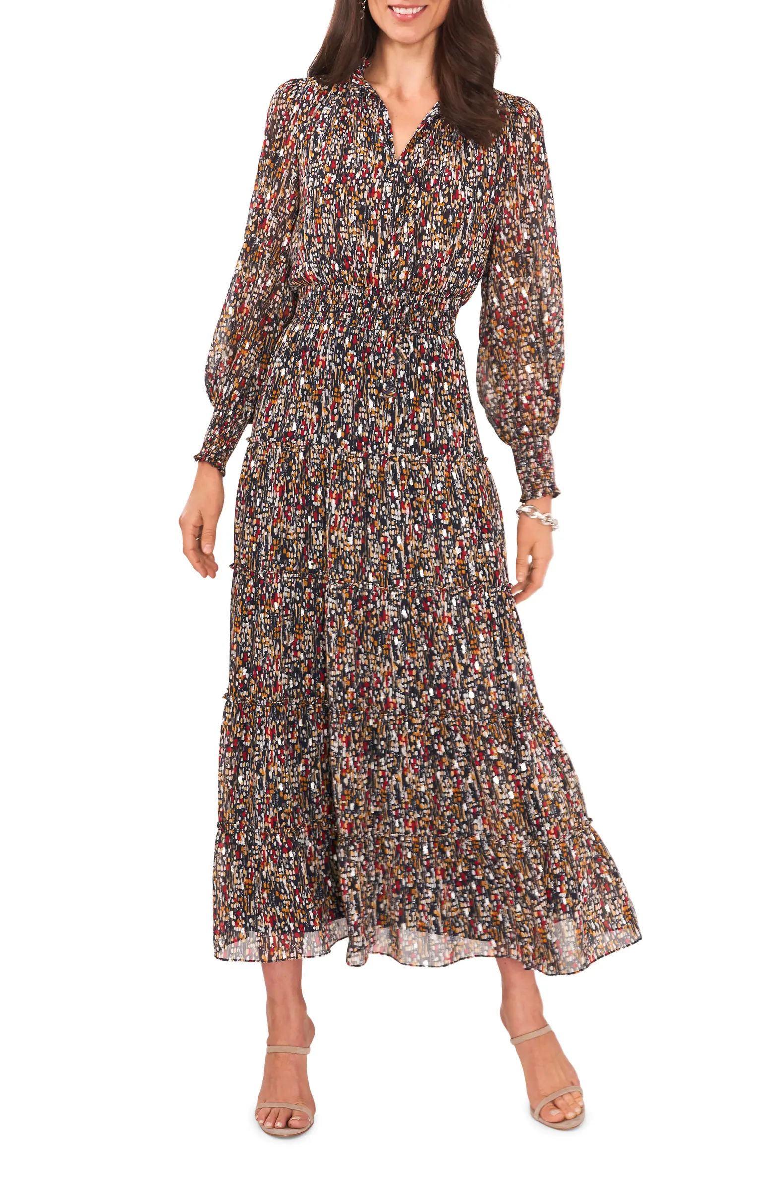 Chaus Smocked Long Sleeve Maxi Dress | Nordstrom | Nordstrom