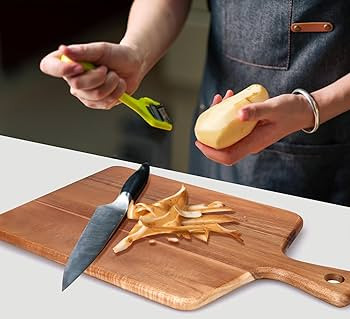 Acacia Wood Cutting Board with Handle Best Cheese for Charcuterie Board Kitchen Wooden Chopping B... | Amazon (US)