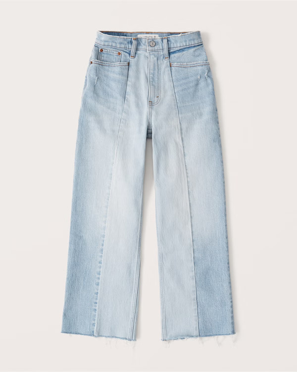 Ultra High Rise Cropped Wide Leg Jeans | Abercrombie & Fitch (US)