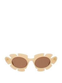 X Paula's Ibiza Cateye Acetate Sunglasses Neutral And Smoke | The Webster