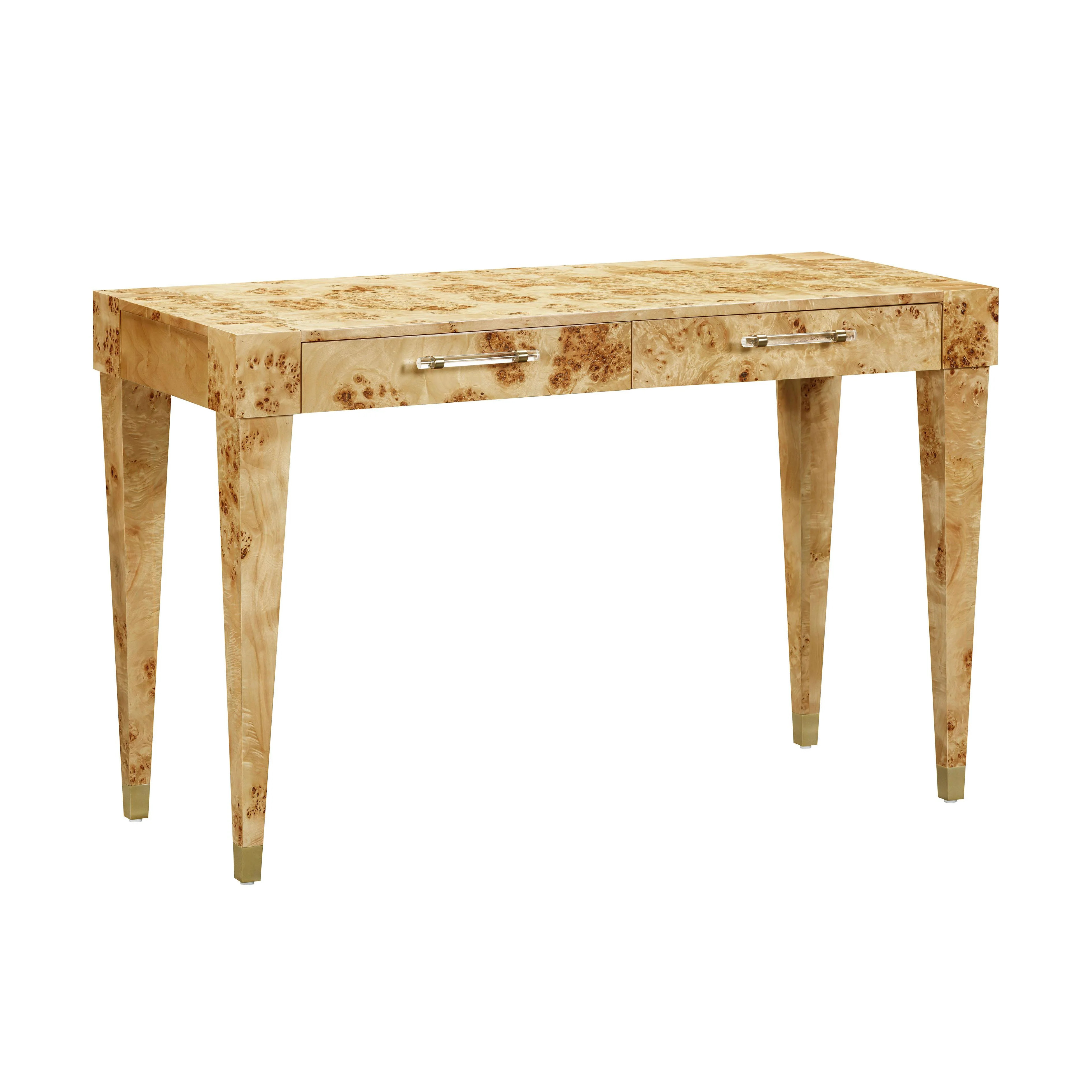 Brandyss 48" Burl 2-Drawer Work Desk | TOV Furniture