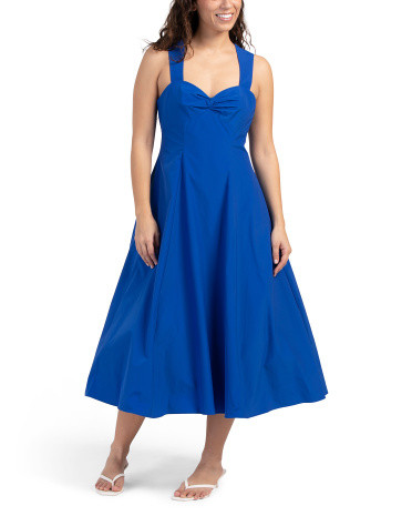 Sleeveless Sweetheart Neck Midi Dress | TJ Maxx