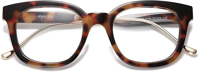 SOJOS Classic Square Blue Light Blocking Computer Glasses for Women Men SJ5060 | Amazon (US)