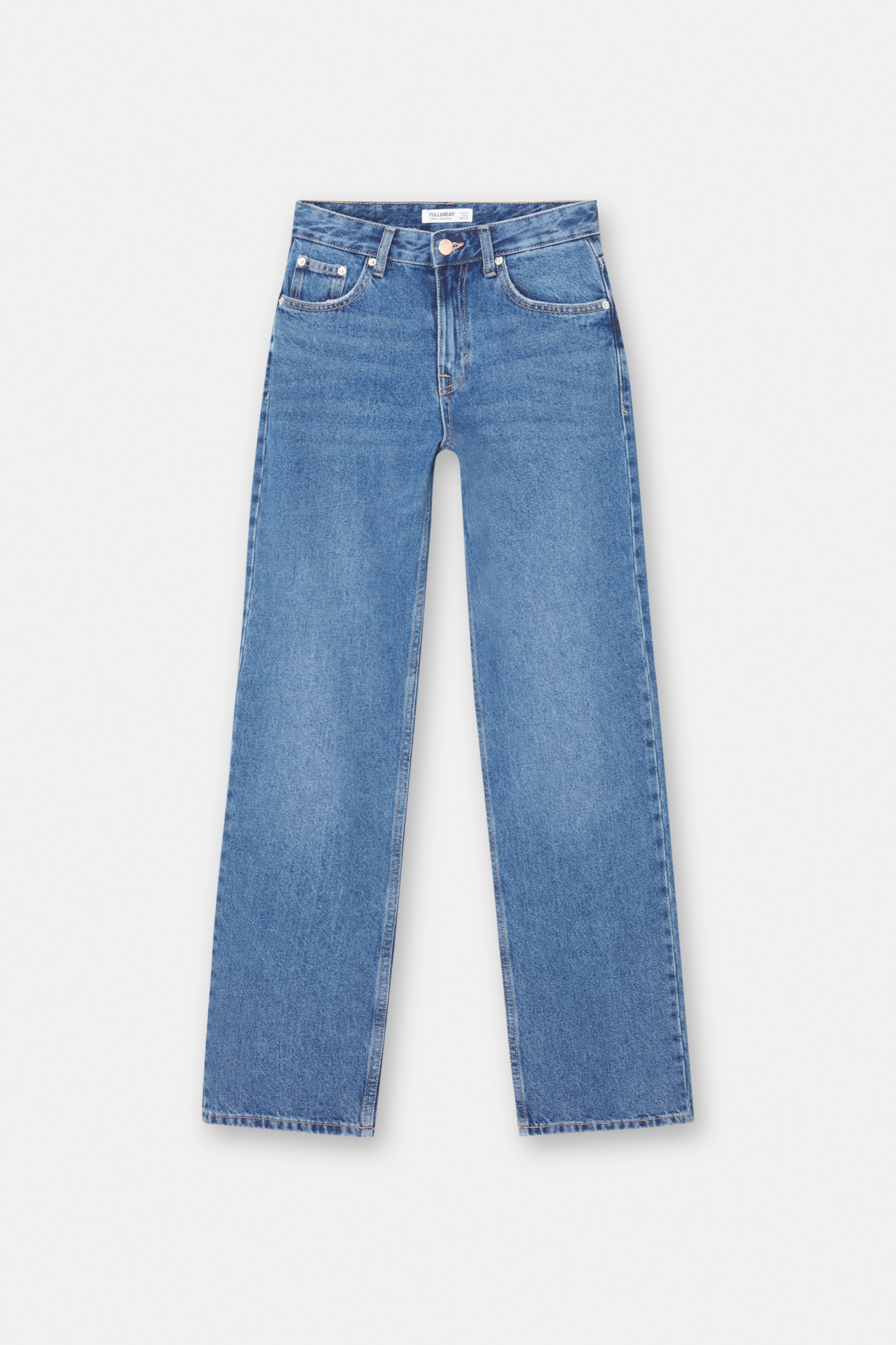 Mid-waist straight-leg jeans | PULL and BEAR UK