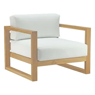 Upland Outdoor Patio Teak Armchair - Overstock - 17487141 | Bed Bath & Beyond