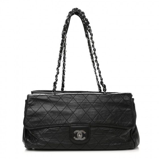 CHANEL Lambskin Quilted Ritz Flap Bag Black | FASHIONPHILE (US)