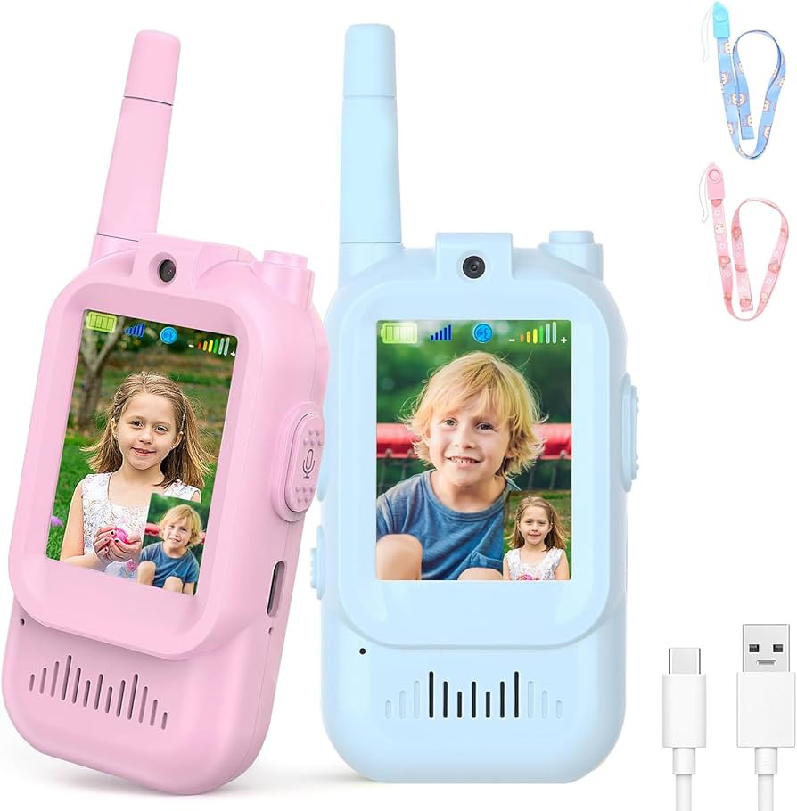 Video Walkie Talkies for Kids, Rechargeable Kids Walkies Talkies 2 Pack, Indoor Outdoor Toys for ... | Amazon (US)