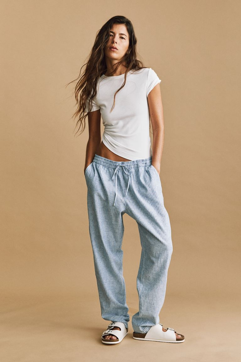 Linen-blend joggers | H&M (UK, MY, IN, SG, PH, TW, HK)