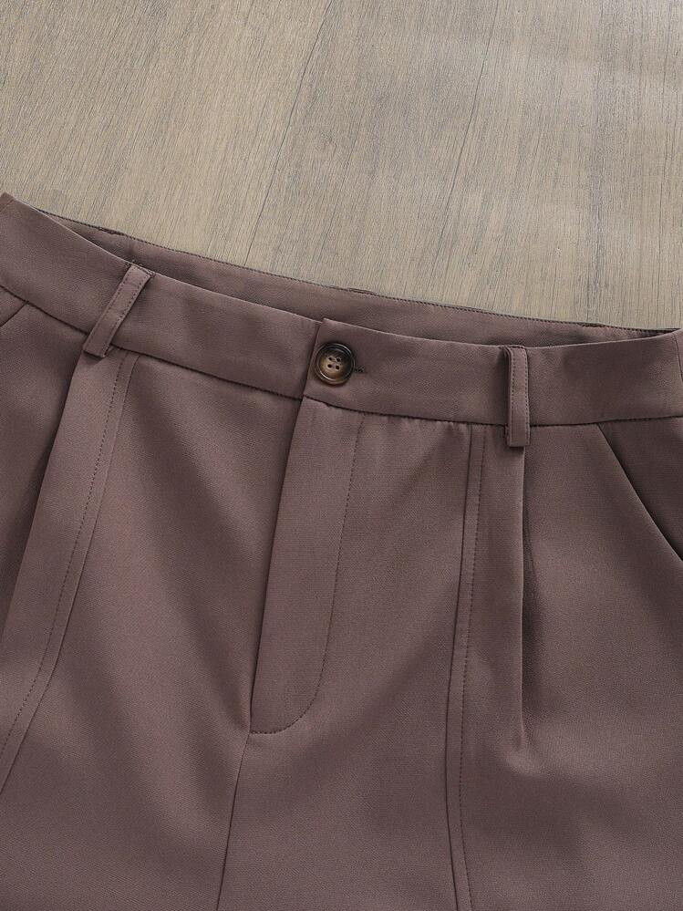 INAWLY Conjunto De 2 Piezas Para Mujer De Top Con Cuello Asimétrico Y Shorts De Unicolor, De Moda Para El Verano | SHEIN