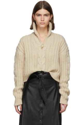 Grey Knit Mog Hoodie | SSENSE 