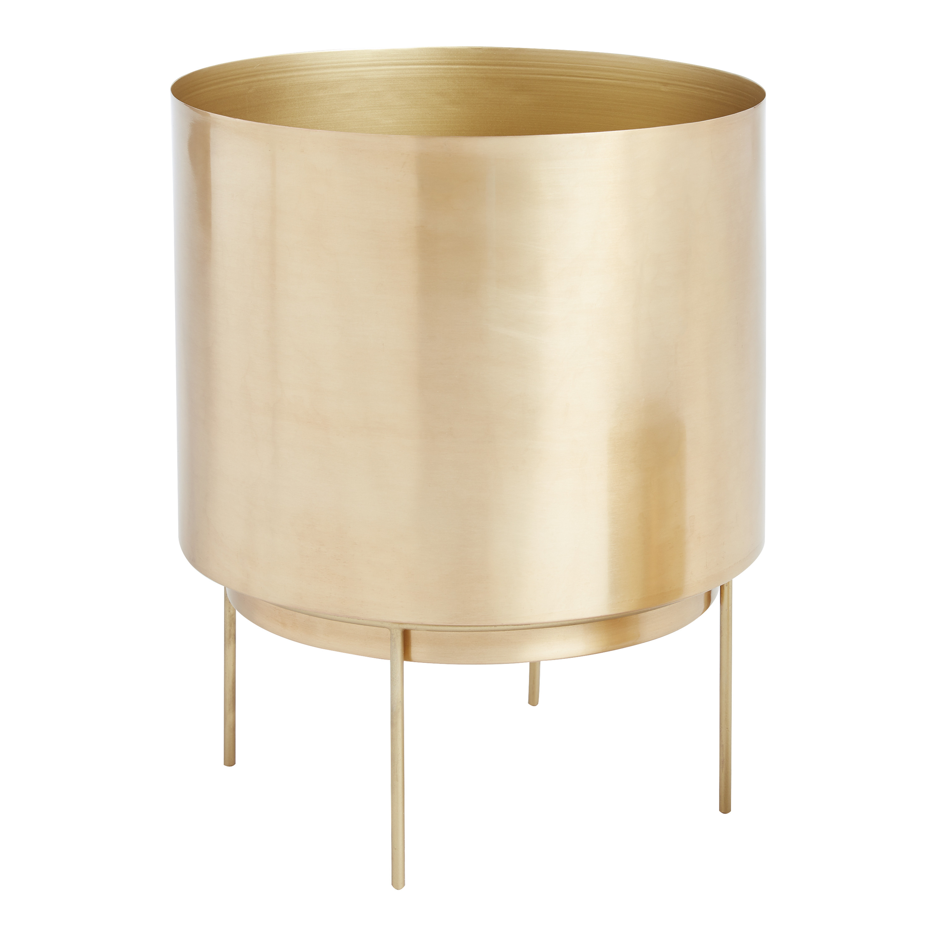 Brushed Gold Planter with Stand | World Market