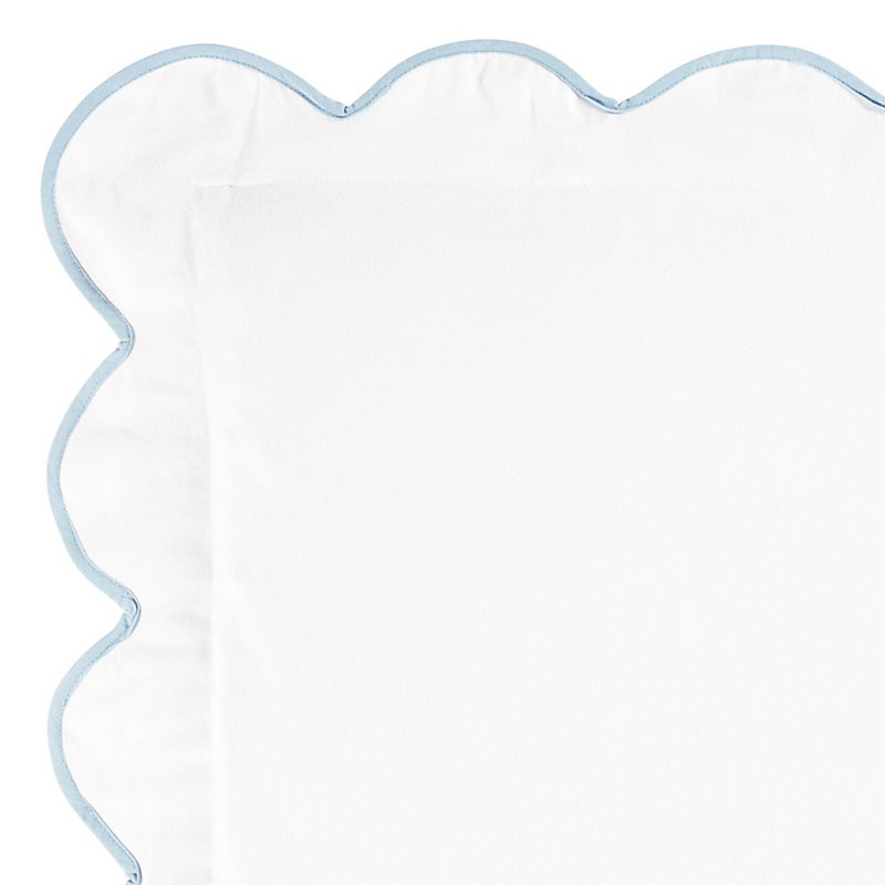 Emma Scalloped Duvet Cover - Cornflower, Full/Queen - Ballard Designs | Ballard Designs, Inc.