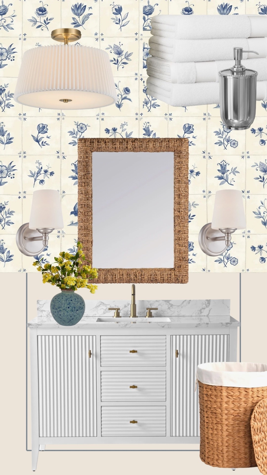 Wayfair spring finds that I’m loving including this gorgeous peel & stick floral wallpaper! @wayfair #wayfair #wayfairpartner #Ad 
