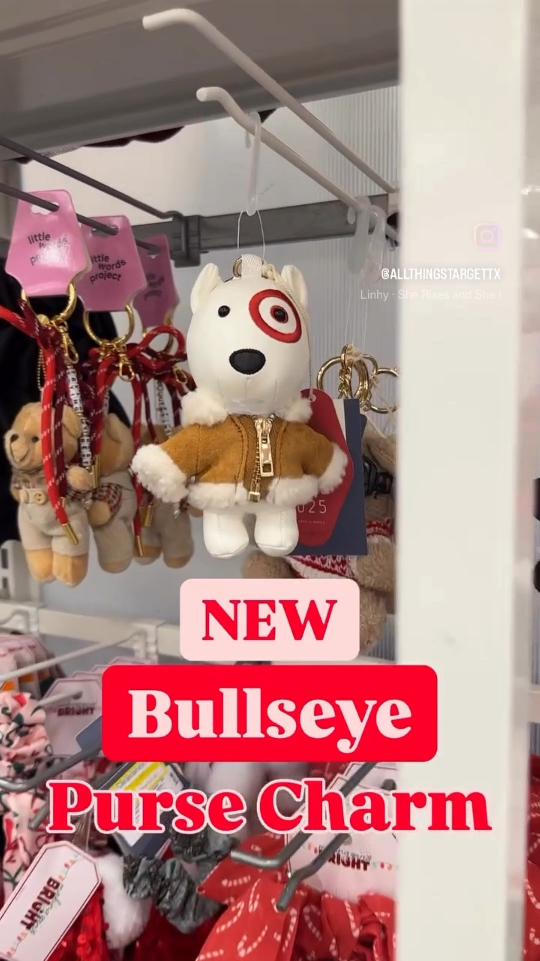 If you saw my last reel, you got a sneak peek at this adorable new Bullseye purse charm!  This new plushie is made of faux leather and comes with a removable shearling jacket!  I can’t wait to find more outfits!  

Also, Labubu who?! 😂

* Purse Charm - $10

#target #targetstyle #christmas #purse #holiday #lifestyle #reelitfeelit #music #trend  #instagood #love #instadaily #cute #instafashion #instamood #igers #giftideas 
#new #viral #viralvideos #reels #reelsinstagram #trending #trendingreels #explore #exploremore #explorepage #foryou #foryoupage #fyp 


#LTKGiftGuide #LTKHoliday #LTKSeasonal