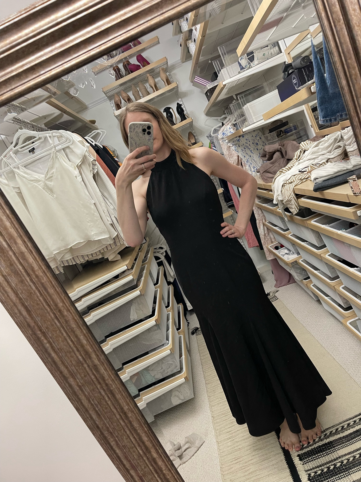 Milly Penelope halter dress

Backless dress
Sleeveless dress 
Black dress
High neck dress
Mermaid dress
Wedding guest dress
Rtr
Rent the runway