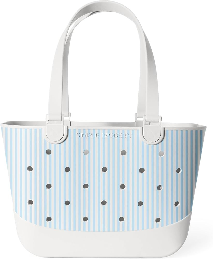 Simple Modern Large Beach Bag | Waterproof Getaway Rubber Tote with Zipper Pocket for Travel, Poo... | Amazon (US)