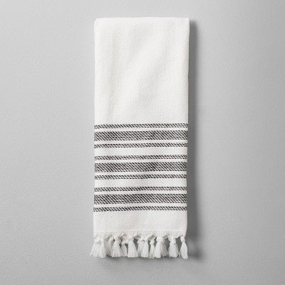 Hand Towel with Tassel - Black/White - Hearth & Hand™ with Magnolia | Target