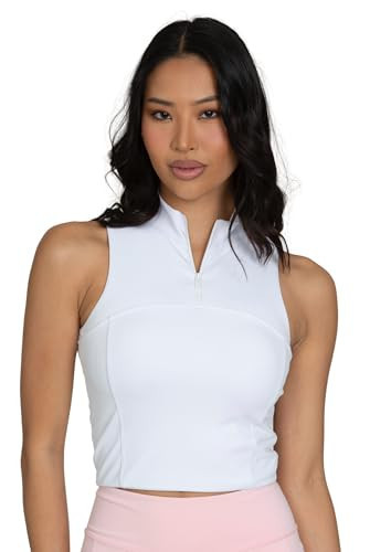 GOLD HINGE Day to Night Quarter-Zip Top White XL | Amazon (US)