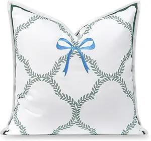 Hofdeco Premium Coastal Grandmillennial Patio Indoor Outdoor Throw Pillow Cover Only, 20"x20" Wat... | Amazon (US)