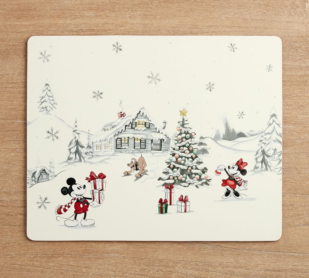 Disney Mickey Mouse Holiday Cork Placemats - Set of 4 | Pottery Barn (US)