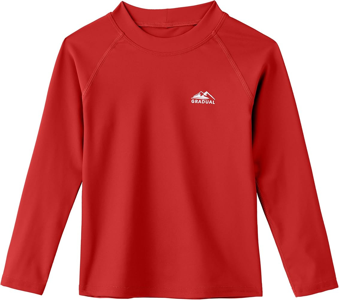 Toddler Boys Swim Shirt Long Sleeve Rash Guard UPF 50+ Sun Protection Shirts for Baby Kids Quick ... | Amazon (US)